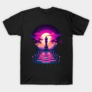 Twilight King Neon Chess T-Shirt